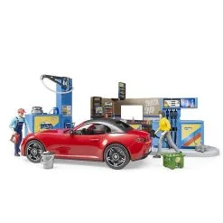 Bruder Station Service Bworld Avec Véhicule Et Station De Lavage 8 Bruder Station Service Bworld Avec Véhicule Et Station De Lavage -Jeux d'imitation Soldes B2CD 3758