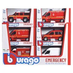 BURAGO Véhicule Urgences Emergency Fire M 1/50 -Jeux d'imitation Soldes B2CD 3998