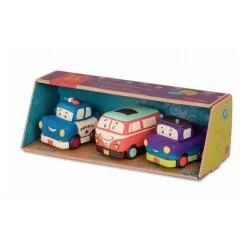 Mybtoys Set De 3 Vehicules Van Orange