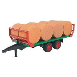 BRUDER BRU Ensemble Remorque Et 8 Bottes De Paille