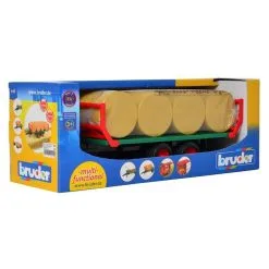 BRUDER BRU Ensemble Remorque Et 8 Bottes De Paille -Jeux d'imitation Soldes B2CD 4080
