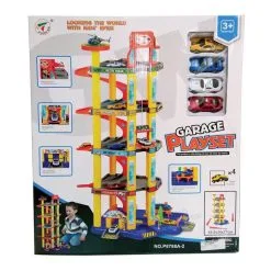 Imagin Jouet Parking Sur 4 étages Avec Accessoires - H. 77 Cm - Jaune