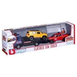 BURAGO Miniature Camion Dépanneuse Avec Véhicule Et Véhicule D'urgence 1/43e -Jeux d'imitation Soldes B2CD 4376
