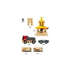 Brio 33280 Grue De Chargement De Marchandises -Jeux d'imitation Soldes B2CD 4434