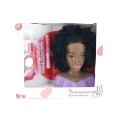 One Two Fun Ma Tête à Coiffer Cheveux Noirs