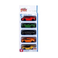 BURAGO Voitures Miniatures - Set De 5 -Street Fire Gift -1/43ème
