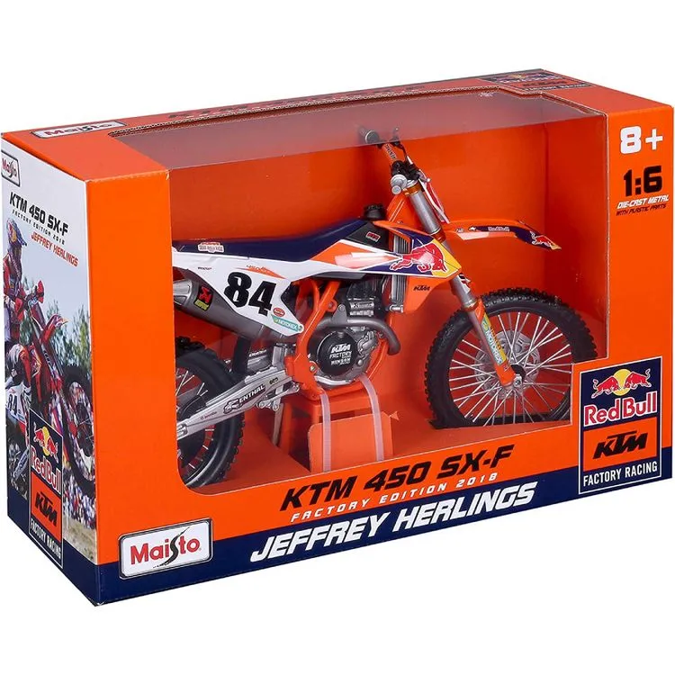 Bburago Moto Redbull KTM SX450 2018 1/6 8 Bburago Moto Redbull KTM SX450 2018 1/6 – Image 6
