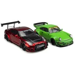 SOLIDO Pack Véhicules 1/18 RWB 964 Errabareshi Mono Et Nissan Skyline (R35)