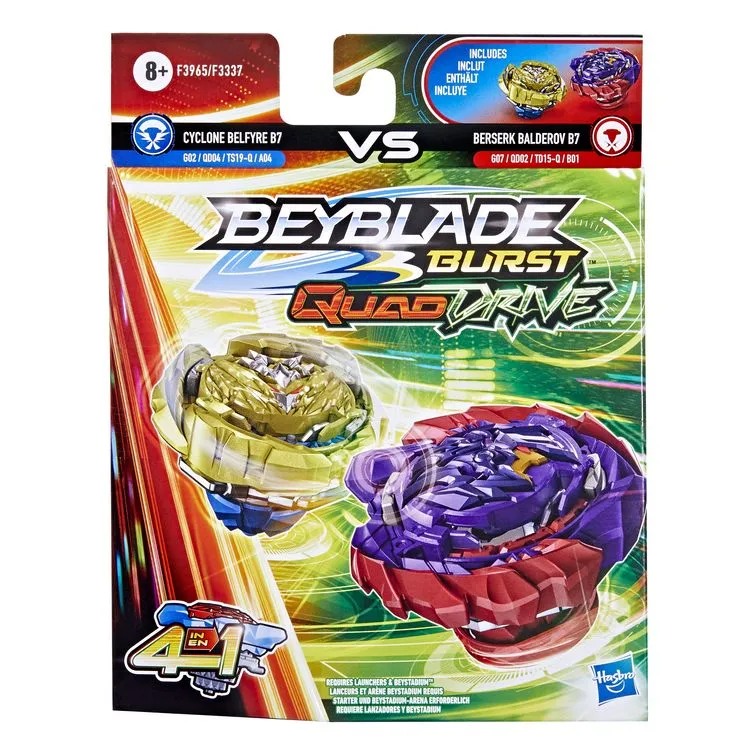 HASBRO Toupies Beyblade Burst 4 En 1 Cyclone Belfyre B7 Berserk Balderov 4 HASBRO Toupies Beyblade Burst 4 En 1 Cyclone Belfyre B7 Berserk Balderov – Image 2