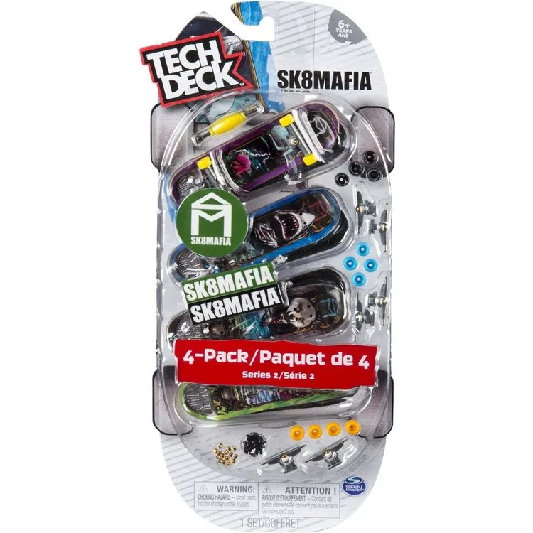 SPIN MASTER Pack De 4 Finger Skates Tech Deck 3 SPIN MASTER Pack De 4 Finger Skates Tech Deck