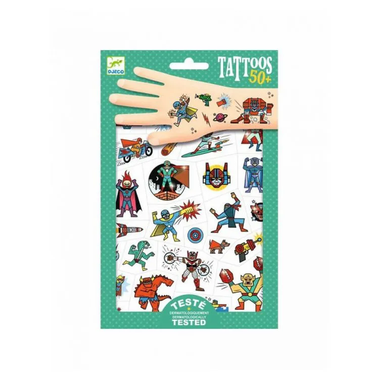 Djeco Tatouages - Heroes Et Vilain 3 Djeco Tatouages - Heroes Et Vilain