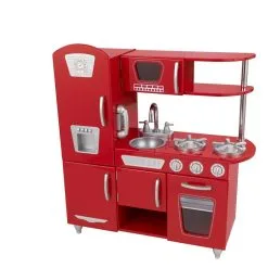 Kidkraft Cuisine Enfant Vintage Rouge En Bois