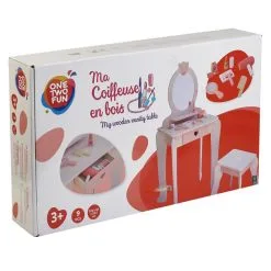 One Two Fun Ensemble Coiffeuse Et Tabouret En Bois -Jeux d'imitation Soldes B2CD 564