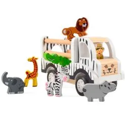 MAGNI Jouet En Bois, Camion Zoo Et Animaux Safari Magni