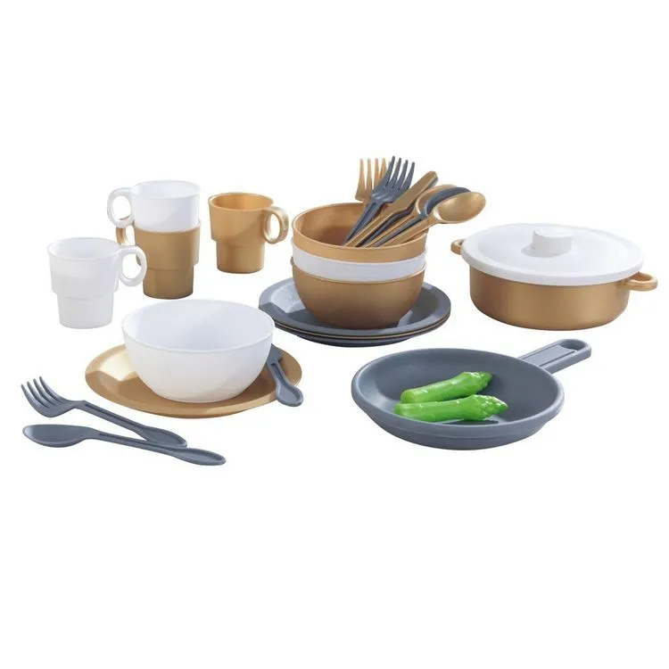 Kidkraft Ensemble Dinette Dorée Ustensiles De Cuisine 27 Pièces 3 Kidkraft Ensemble Dinette Dorée Ustensiles De Cuisine 27 Pièces