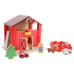 One Two Fun FERME EN BOIS AVEC ACCESSOIRES FSC