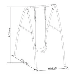 PRAGMA Portique Balançoire En Métal -Jeux d'imitation Soldes B2CD 853