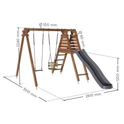 Soulet Portique En Bois PRUNE - 2,61x3,51x2,24 10 Soulet Portique En Bois PRUNE - 2,61x3,51x2,24 -Jeux d'imitation Soldes B2CD 865