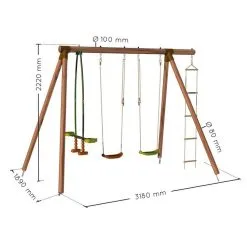 Soulet Portique En Bois GABIN - 3,18x1,89x2,20 -Jeux d'imitation Soldes B2CD 873