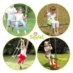 Soulet Portique En Bois GABIN - 3,18x1,89x2,20 -Jeux d'imitation Soldes B2CD 874