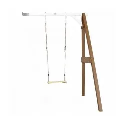 Axi House AXI Portique Mural En Bois Marron Blanc 1 Balançoire 160x171x207cm