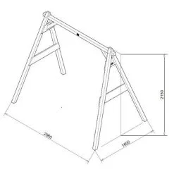 PRAGMA Portique Double En Bois Brun -Jeux d'imitation Soldes B2CD 882