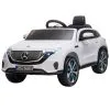 HOMCOM Voiture Véhicule électrique Enfants 12 V - V. Max. 5 Km/h Effets Sonores + Lumineux Mercedes EQC 400 4matic Blanc -Jeux d'imitation Soldes B2CD 901