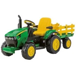 PEG PEREGO Tracteur Ground Force John Deere + Remorque